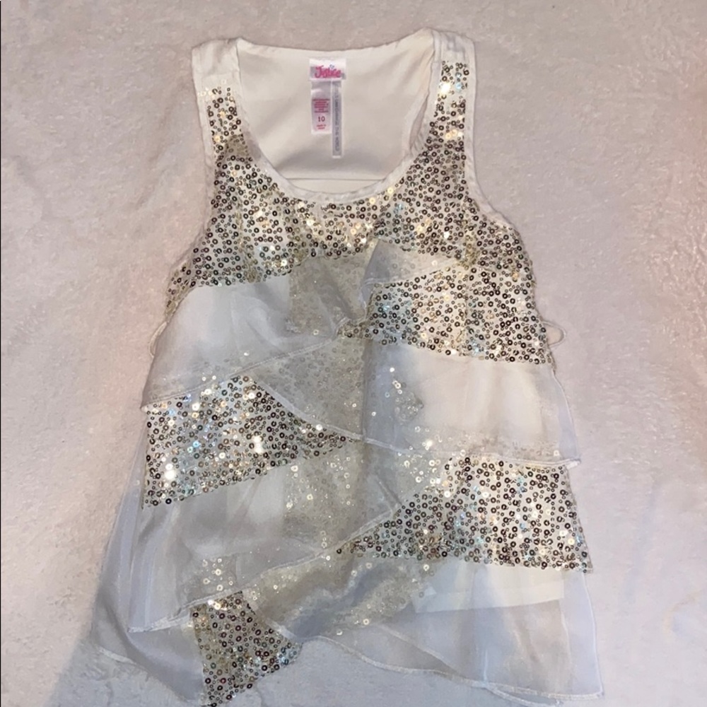 justice sequin tank top